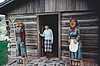 1995-09-24 Rapid City, SD Cabin with wooden figures.jpg